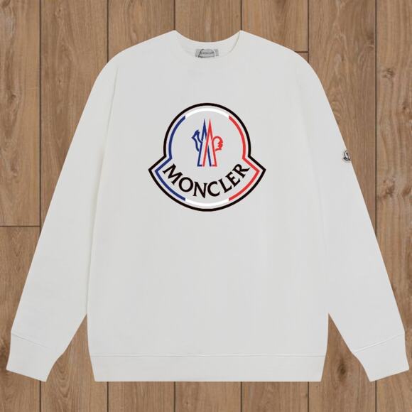 Moncler Men's Classic Sweatshirts White - Picture 1 of 3
